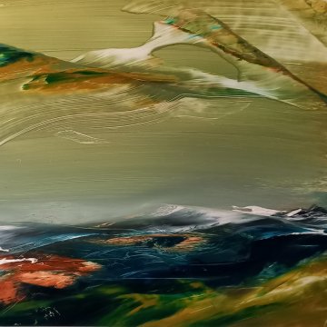 |+|Gestade1 / Öl auf Hi-Tech Papier, 2023 / 30 x 30