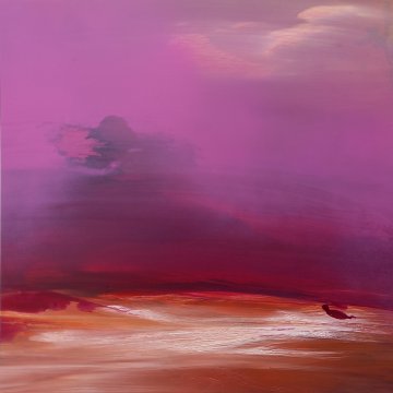 |+|Abendlicht3 / Öl auf Hi-Tech Papier, 2024 / 32 x 32