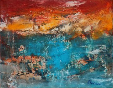 |-|Abendrausch / Öl auf Leinwand / 40 x 50