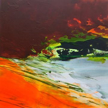 |+|Farbnotiz Nr.21 / Acryl auf Papier / 15 x 15