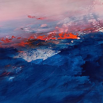 |+|Farbnotiz Nr.32 / Acryl auf Papier / 15 x 15