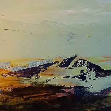 |+|Farbnotiz Nr.33 / Acryl auf Papier / 15 x 15