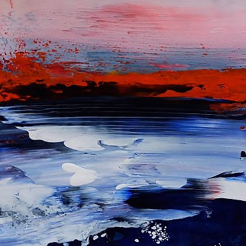 |+|Farbnotiz Nr.40 / Acryl auf Papier / 15 x 15