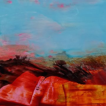 |+|Farbnotiz Nr.45 / Acryl auf Papier / 15 x 15