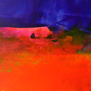 |+|Farbnotiz Nr.5 / Acryl auf Papier / 15 x 15