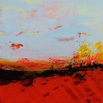 |+|Farbnotiz Nr.50 / Acryl auf Papier / 15 x 15