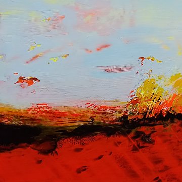 |+|Farbnotiz Nr.50 / Acryl auf Papier / 15 x 15