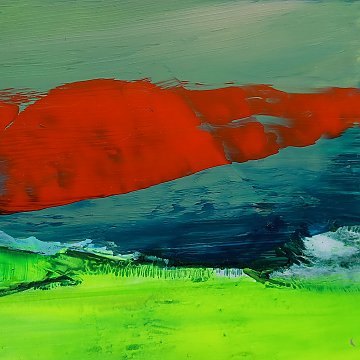 |+|Farbnotiz Nr.7 / Acryl auf Papier / 15 x 15