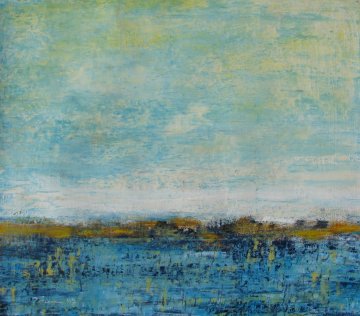 |+|Deich  / Acryl und Öl auf Papier / 41 x 51