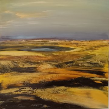|+|Gesso10  / Öl auf Gessoplatte, 2023 / 40 x 40