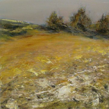|+|Wisseler Düne 2 / Öl auf Gessoplatte, 2023 / 40 x 40