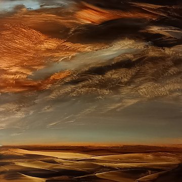 |-|Gesso15 / Öl auf Gessoplatte, 2023 / 40 x 40