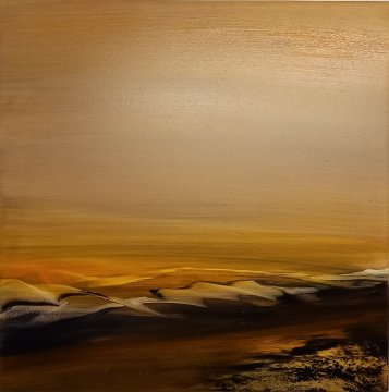 |-|Gesso6 / Öl auf Gessoplatte, 2023 / 30 x 30