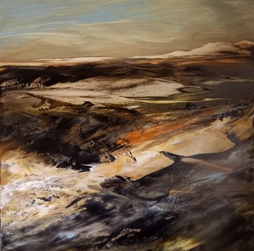 |+|Gesso9 / Öl auf Gessoplatte, 2023 / 30 x 30