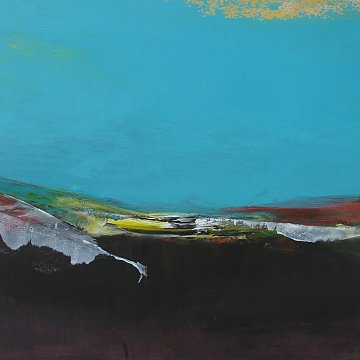 |+|Gestade 5 / Acryl auf Papier, 2023 / 33 x 33