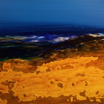 |-|Gestade 7 / Acryl auf Papier / 33 x 33