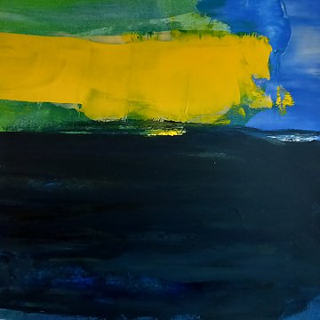 |+|Gestade 9 / Acryl auf Papier, 2023 / 30 x 30