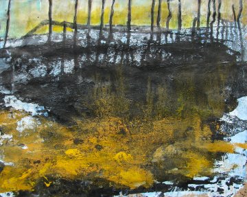 |-|Hochwald  / Acryl und Tusche auf Papier / 33 x 40