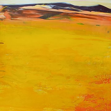 |+|Hügelland 15 / Acryl auf Papier, 2023 / 33 x 33