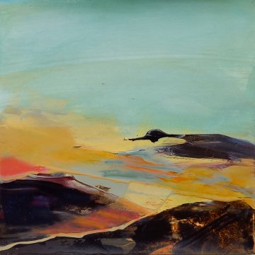 |+|Hügelland7 / Acryl auf Papier, 2023 /  x 