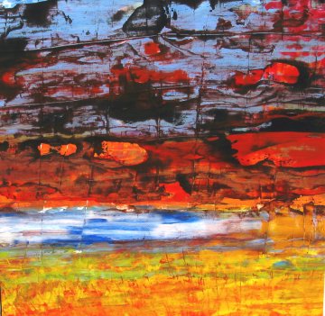 |+|Marienwasser  / Acryl, Öl und Tusche auf Papier / 52 x 42