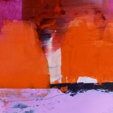 |-|Abendlicht2 / Acryl auf Papier, 2024 / 50 x 30