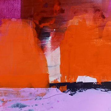 |-|Abendlicht2 / Acryl auf Papier, 2024 / 50 x 30