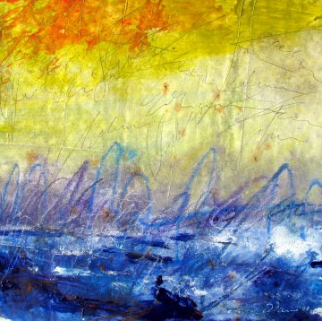 |+|Spoy  / Acryl und Öl auf Papier / 44 x 44