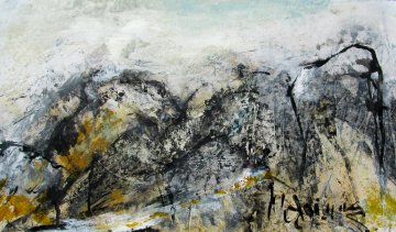 |-|Steenbergen  / Acryl, Öl und Tusche auf Papier / 27 x 46