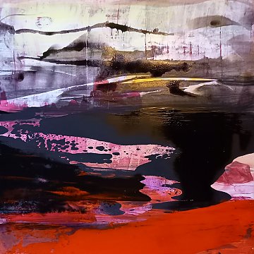 |+|ST16 / Acryl auf Steinpapier / 30 x 30