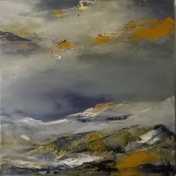 |-|Überall2 / Öl auf Leinwand, 2023 / 40 x 40