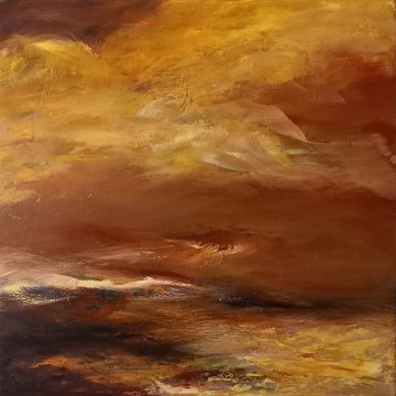 |+|Überall5  / Öl auf Leinwand, 2023 / 40 x 40