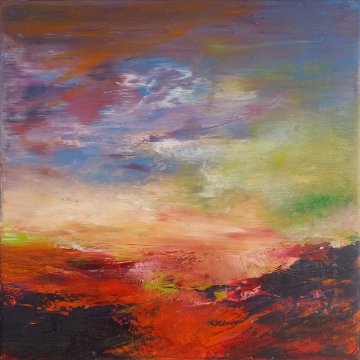 |+|Überall9 / Öl auf Leinwand, 2024 / 30 x 30