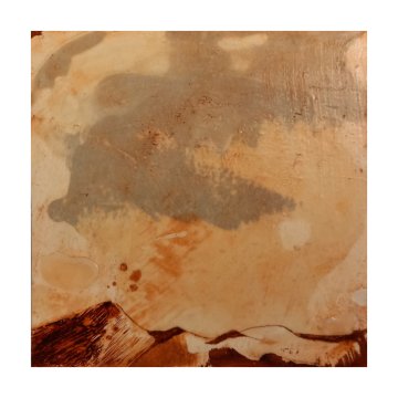 |+|InWachs10 / gewachstes Papier, Radierung und Ölfarben, 2024 / 20 x 20