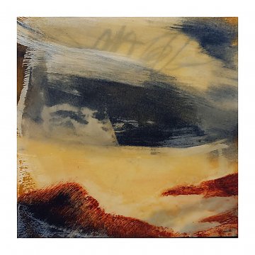 |+|InWachs11 / gewachstes Papier und Ölfarben, 2024 / 20 x 20