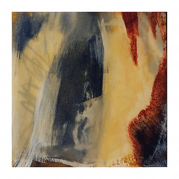 |+|InWachs11 / gewachstes Papier und Ölfarben, 2024 / 20 x 20