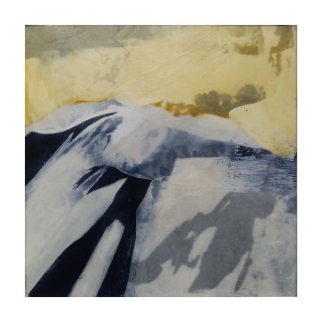 |+|InWachs13 / gewachstes Papier, Radierung und Ölfarben, 2025 / 25 x 25