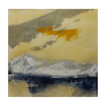 |+|InWachs14 / gewachstes Papier, Radierung und Ölfarbe, 2025 / 25 x 25