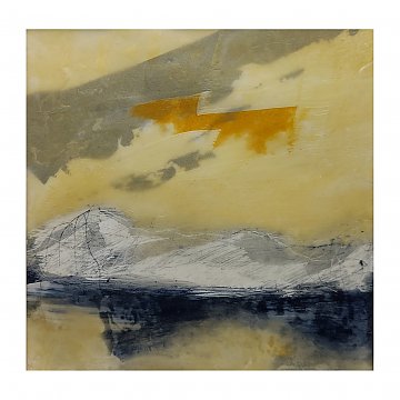 |+|InWachs14 / gewachstes Papier und Ölfarben / 25 x 25