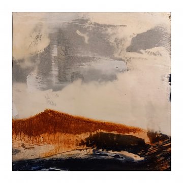 |+|InWachs16 / gewachstes Papier und Ölfarben, 2024 / 25 x 25