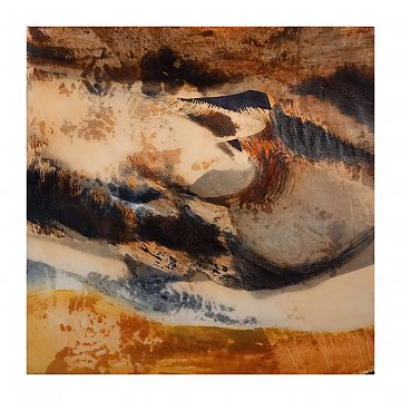 |+|InWachs17 / gewachstes Papier und Ölfarben 2025 / 25 x 25