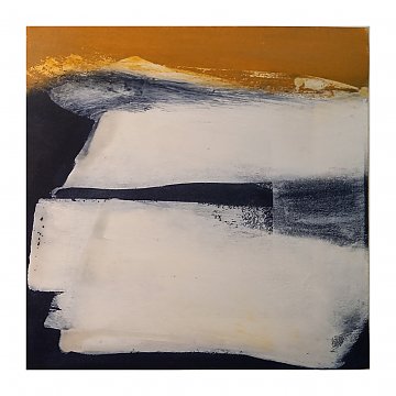 |+|InWachs20 / gewachstes Papier,Radierung und Ölfarbe 2025 / 30 x 30