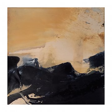 |+|InWachs22 / gewachstes Papier, Radierung und Ölfarbe, 2025 / 20 x 20