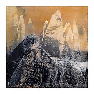 |-|InWachs25 / gewachstes Papier, Radierung und Ölfarbe, 2026 / 21 x 30