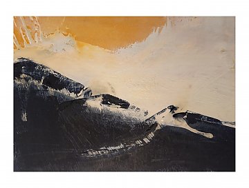 |+|InWachs26 / gewachstes Papier, Radierung und Ölfarbe, 2026 / 21 x 30