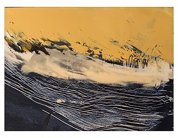 |+|InWachs31 / gewachstes Papier, Radierung und Ölfarbe, 2026 / 21 x 30