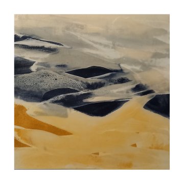|+|InWachs3 / gewachstes Papier, Radierung und Ölfarben, 2024 / 20 x 20