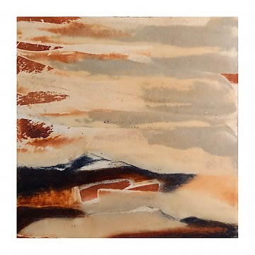 |+|InWachs7 / gewachstes Papier und Ölfarben, 2024 / 20 x 20