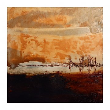 |+|InWachs9 / gewachstes Papier und Ölfarben, 2024 / 20 x 20