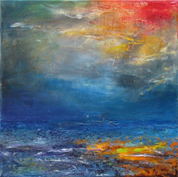 |-|Weiterwehen / Öl auf Leinwand / 40 x 40